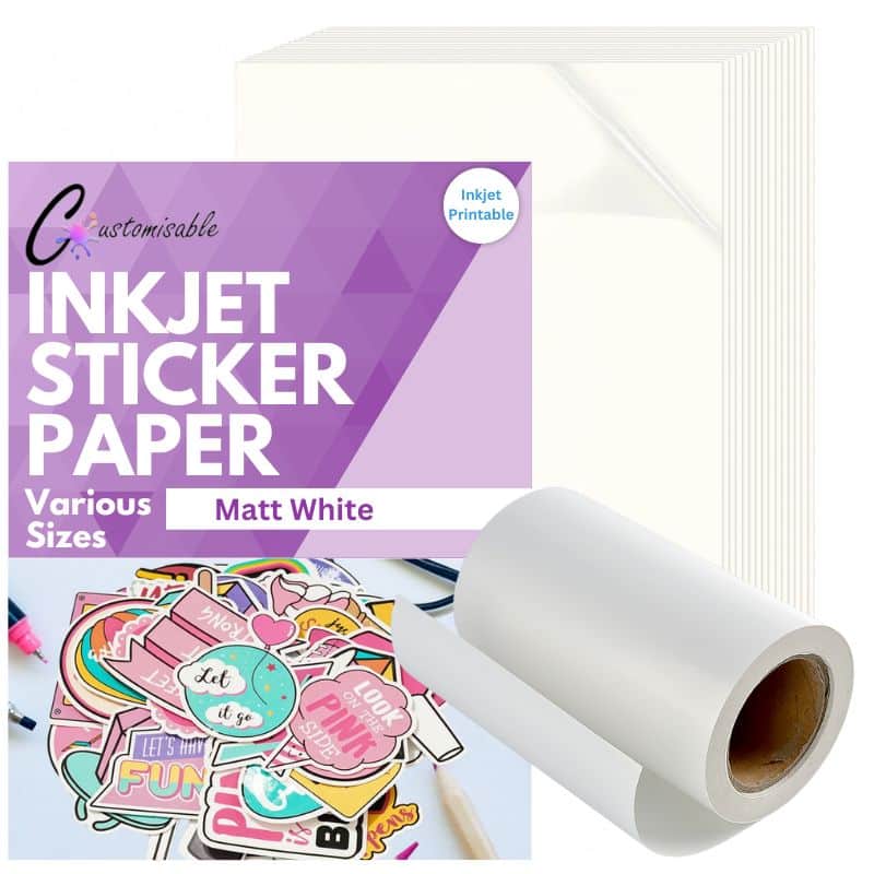 Matt White Inkjet Sticker Paper