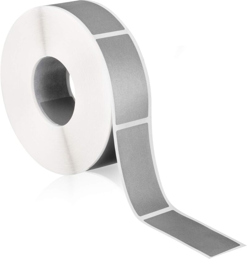 Silver Rectangle Scratch Off Sticker
