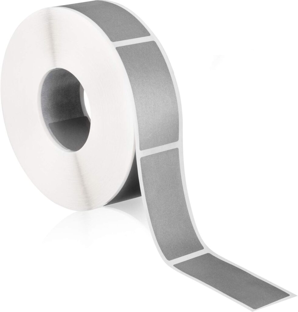 Silver Rectangle Scratch Off Sticker