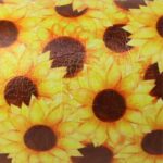 Sunflowers Faux Leather Close Up
