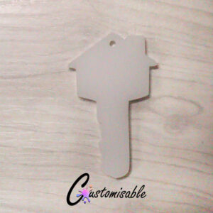 house key white perspex blank