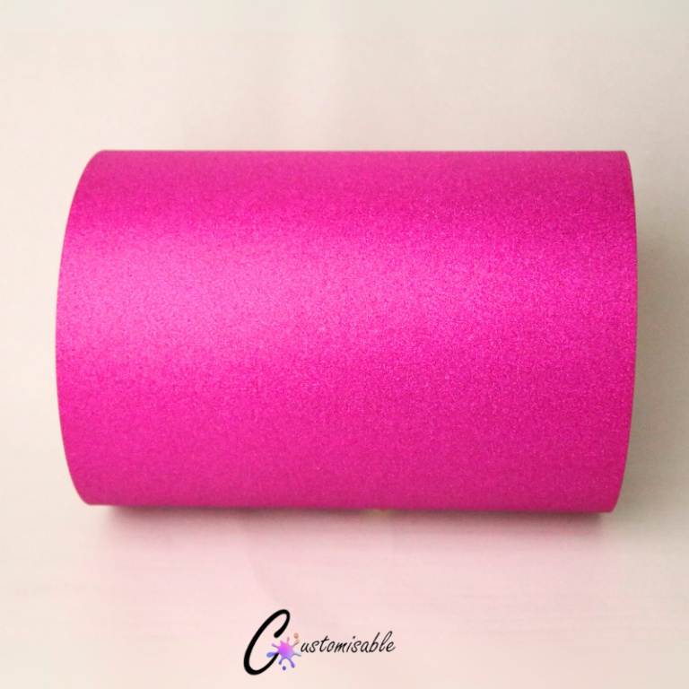 No 1 Stunning Hot Pink Glitter Cardstock | Customisable