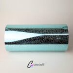 Turquoise shattered glass sticker vinyl
