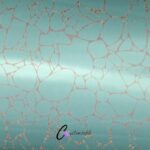 Turquoise shattered glass sticker vinyl close up