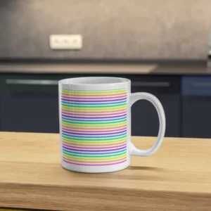 Neon Stripes Mug Sublimation Blanks