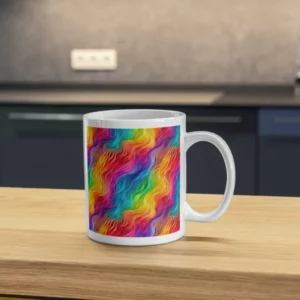 Rainbow Ribbons Mug Sublimation Blanks