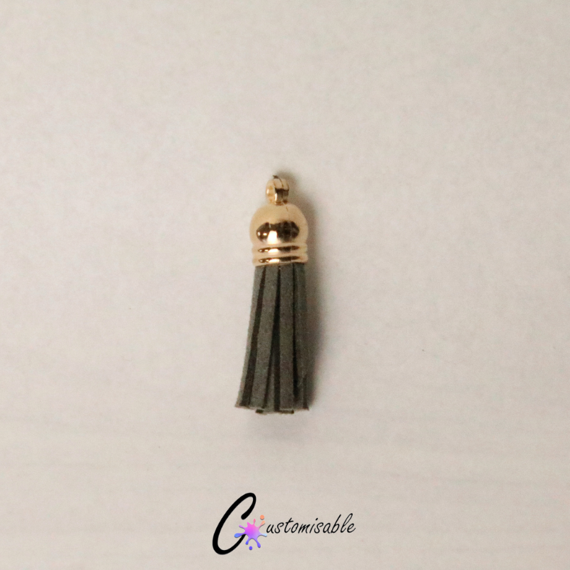 Gold Cap Dark Grey Tassel single