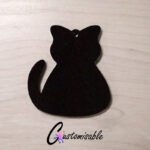 Black Acrylic Cat Blank