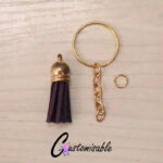 Eggplant Tassel Keyrings