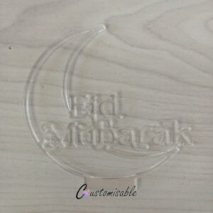 Eid Mubarak Clear Acrylic No Stand