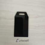 Black Acrylic Ribbon Gift Tag