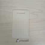 White Acrylic Ribbon Luggage Tag