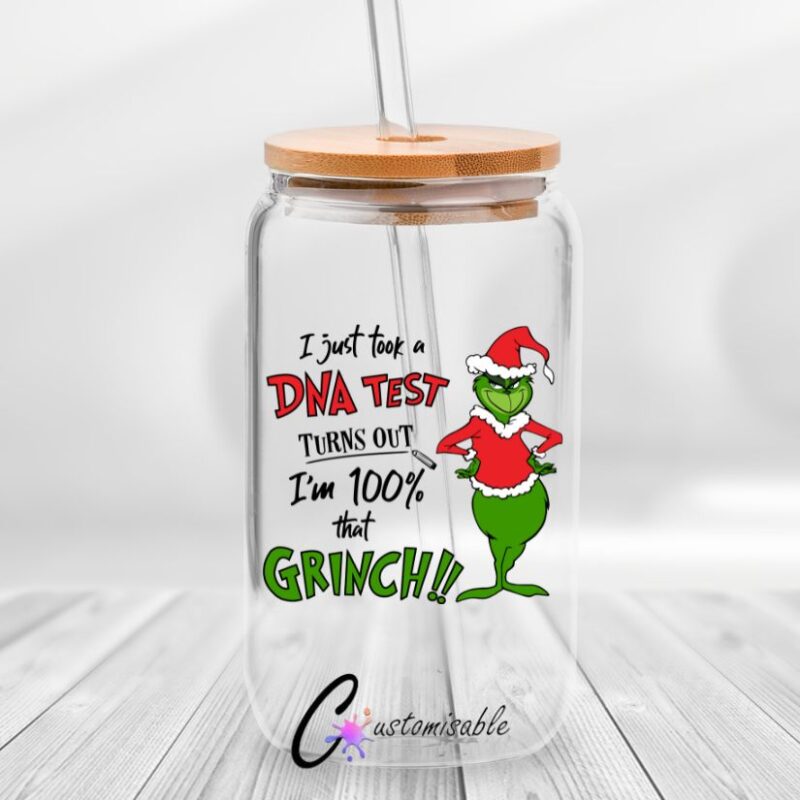 DNA Test Libby UVDTF Sticker design on a ceramic mug or Libby cup mockup, ideal for vibrant customized craft gifts.