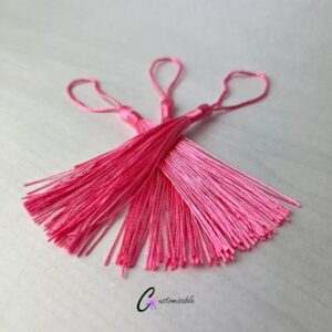 Bright Pink Bookmark Tassel SIDE