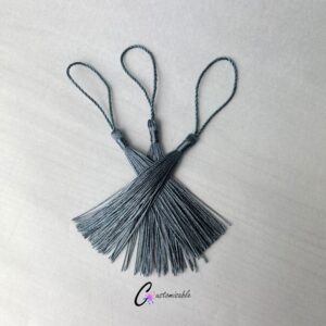 Gun Metal Grey Bookmark Tassel SIDE