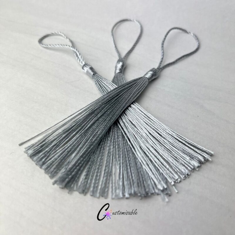 Silver Bookmark Tassel SIDE
