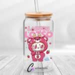 Bubu Lotso UVDTF Sticker design on a ceramic mug mockup, ideal for vibrant customized craft gifts.