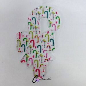 Candy Canes Candy Cane Bow Pattern Acrylic