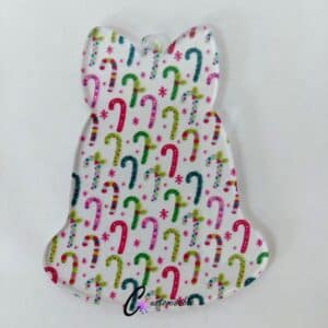 Candy Canes Christmas Bell Pattern Acrylic