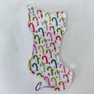Candy Canes Christmas Stocking Pattern Acrylic