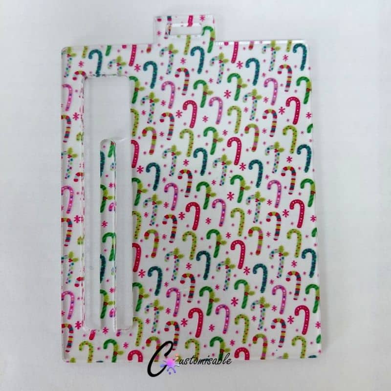 Candy Canes Money Gift Ornament Pattern Acrylic