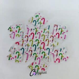 Candy Canes Snowflake Custom Pattern Acrylic
