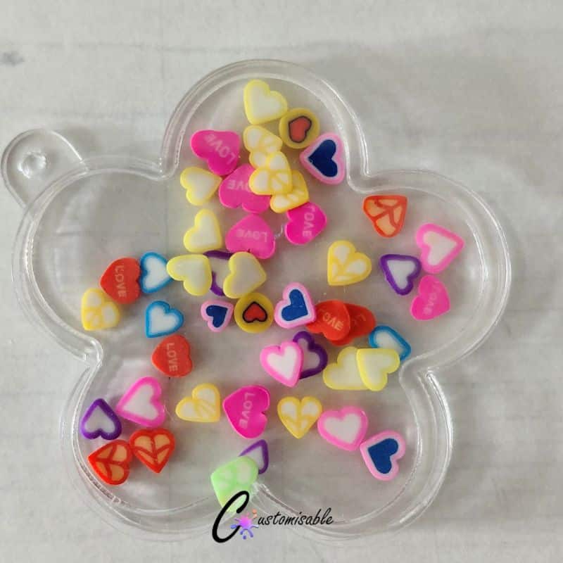 Color Hearts Sprinkles Acrylic
