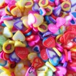 Color Hearts Sprinkles Close