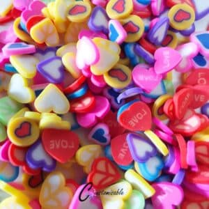 Color Hearts Sprinkles Close