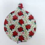 Poinsetta 8cm Bauble Pattern Acrylic