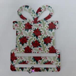 Poinsetta Box Money Card Custom Pattern Acrylic