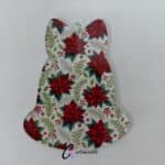 Poinsetta Christmas Bell Custom Pattern Acrylic