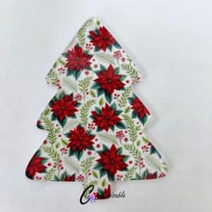 Poinsetta Christmas Tree Pattern Acrylic