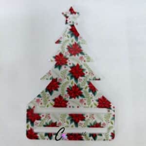 Poinsetta Christmas Tree Money Card Pattern Acrylic