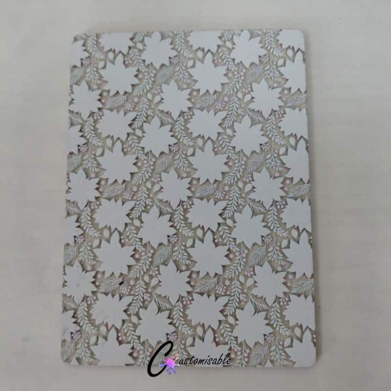 Poinsetta Sheet Custom Pattern Acrylic Back