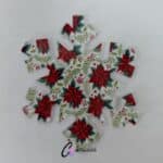 Poinsetta Snowflake Custom Pattern Acrylic