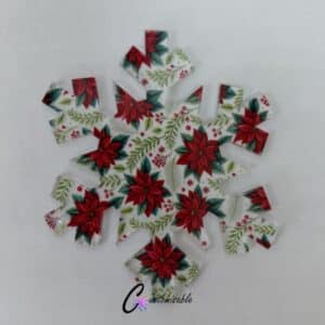 Poinsetta Snowflake Custom Pattern Acrylic