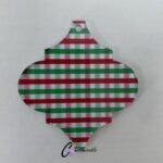 Red Gingham Arabesque Pattern Acrylic