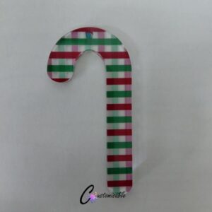 Red Gingham Candy Cane Pattern Acrylic
