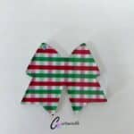 Red Gingham Christmas Bow Pattern Acrylic