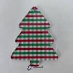 Red Gingham Christmas Tree Pattern Acrylic