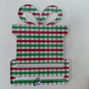 Red Gingham Money Card Box Pattern Acrylic