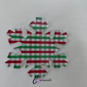 Red Gingham Snowflake Custom Pattern Acrylic