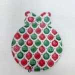 Xmas Bauble 8cm Christmas Bow Pattern Acrylic