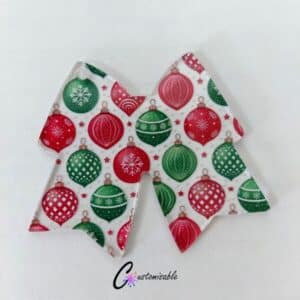Xmas Bauble Bow Pattern Acrylic