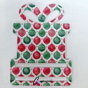 Xmas Bauble Box Money Gift Card Pattern Acrylic