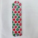 Xmas Bauble Dome Bookmark Pattern Acrylic