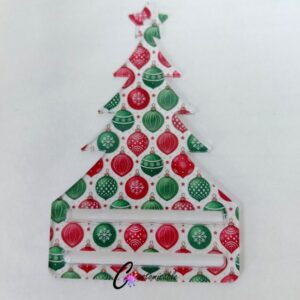 Xmas Bauble Money Card Tree Pattern Acrylic