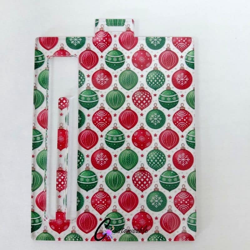 Xmas Bauble Money Gift Ornament Pattern Acrylic