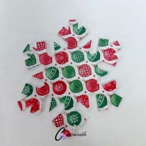 Xmas Bauble Snowflake Custom Pattern Acrylic